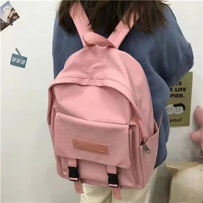 Nylon Waterproof Backpack Teenager Laptop Backbag School Bookbag Women Bag
