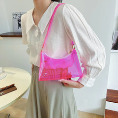 Transparent PVC Crossbody Bag Women Casual Shoulder Bag