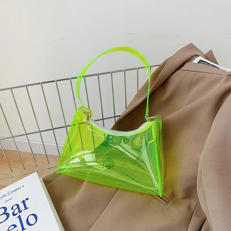 Transparent PVC Crossbody Bag Women Casual Shoulder Bag