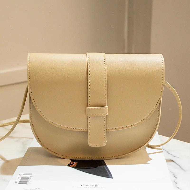 Solid Saddle Bag Casual Women's Bag Female Single Shoulder Bag