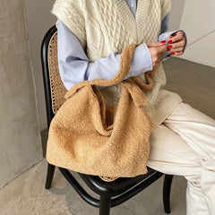 Spring Autum Women Handbags Soft Felt Large Capacity Shoulder Shopper