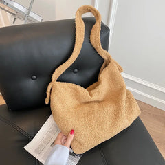 Spring Autum Women Handbags Soft Felt Large Capacity Shoulder Shopper