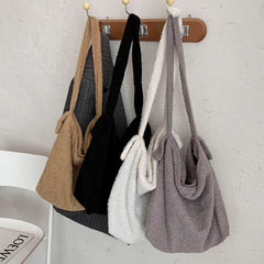 Spring Autum Women Handbags Soft Felt Large Capacity Shoulder Shopper