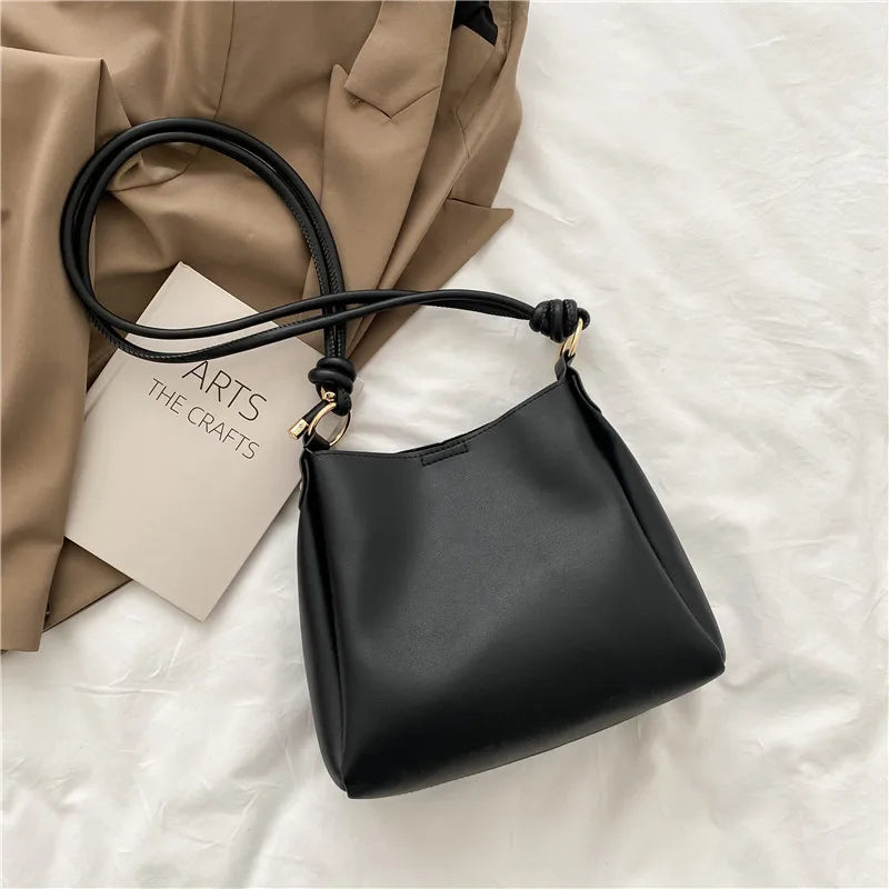 Women's Soft Leather Shoulder Bag with Large Capacity