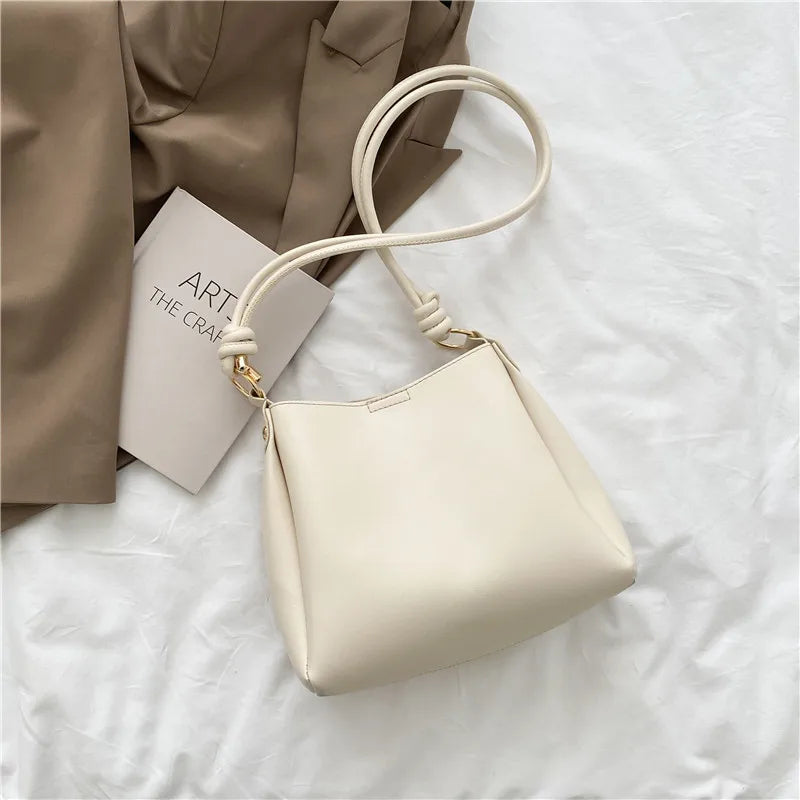 Women's Soft Leather Shoulder Bag with Large Capacity