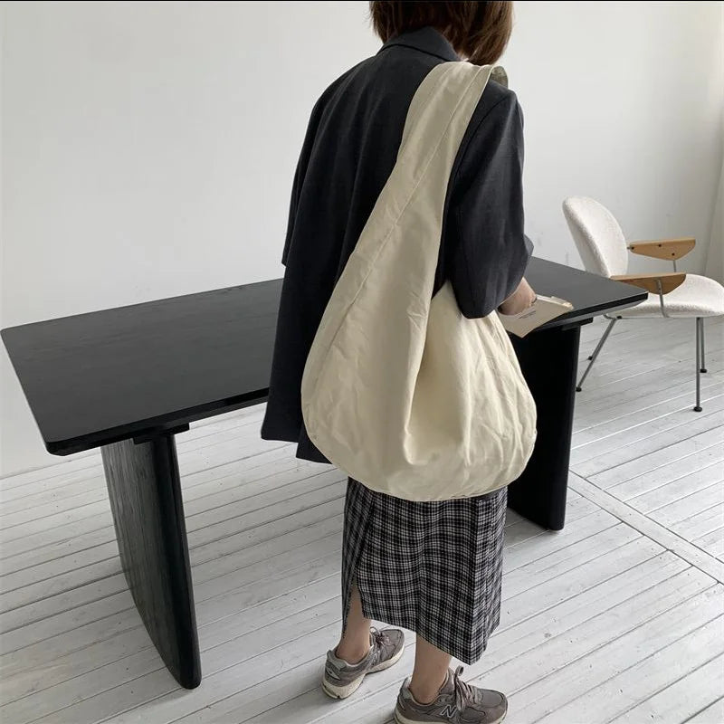 Canvas Crossbody Bag Large Capacity Retro Tote Shoulder Bags