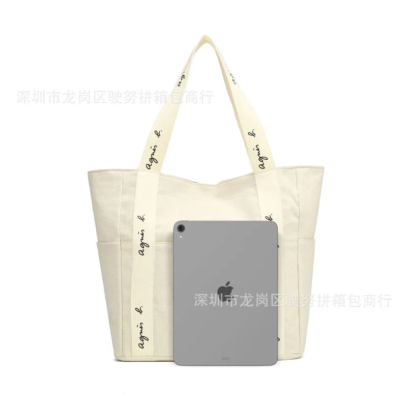 Spring Autumgirls Canvas Shoulder Bag College Student Portable Schoolbag