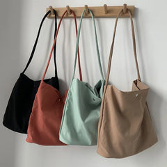 Spring Canvas Messenger Bag Large Eco Shopping Shoulder Bag For Women