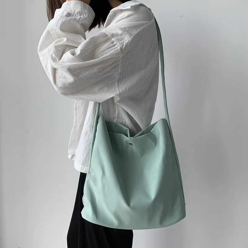 Spring Canvas Messenger Bag Large Eco Shopping Shoulder Bag For Women
