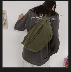 Hip-Hop Women Shoulder Bag Outdoor Sport Canvas Pack