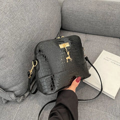 Stone Leather Women Shoulder Bag Ladies Crossbody Bag