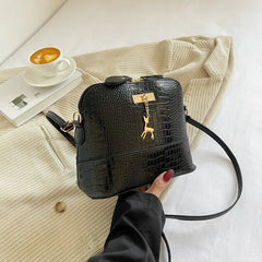 Stone Leather Women Shoulder Bag Ladies Crossbody Bag