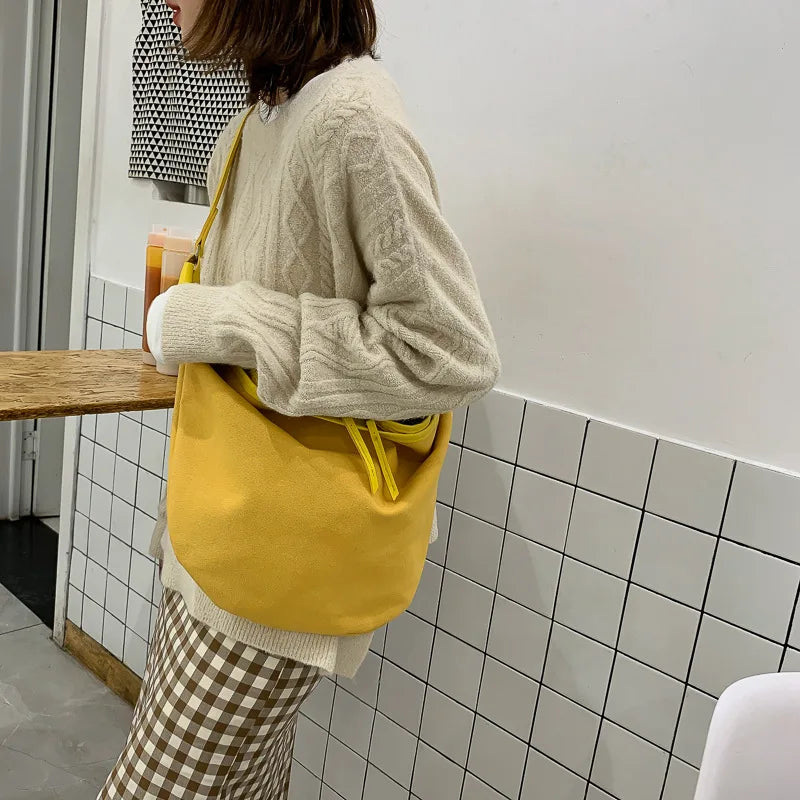 Women's Leisure Canvas Bag Large Capacity Messenger Tote Bag