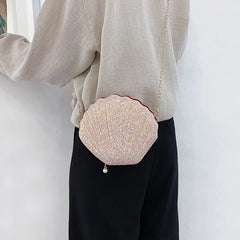 Mini Crossbody Bag Sparkling Conchoidal Chain Small Bag