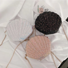 Mini Crossbody Bag Sparkling Conchoidal Chain Small Bag