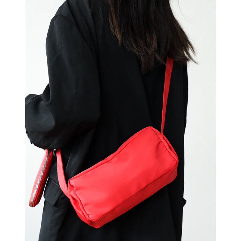 Nylon Crossbody Shoulder Bag Large Pockets Big Space Travel Casual
