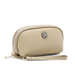 Women Clutch Leather Wristlet Small Bag Cow Leather Ladies Evening Bag