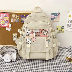 Women's Waterproof Backpack Student Girls School Nylon Backpack