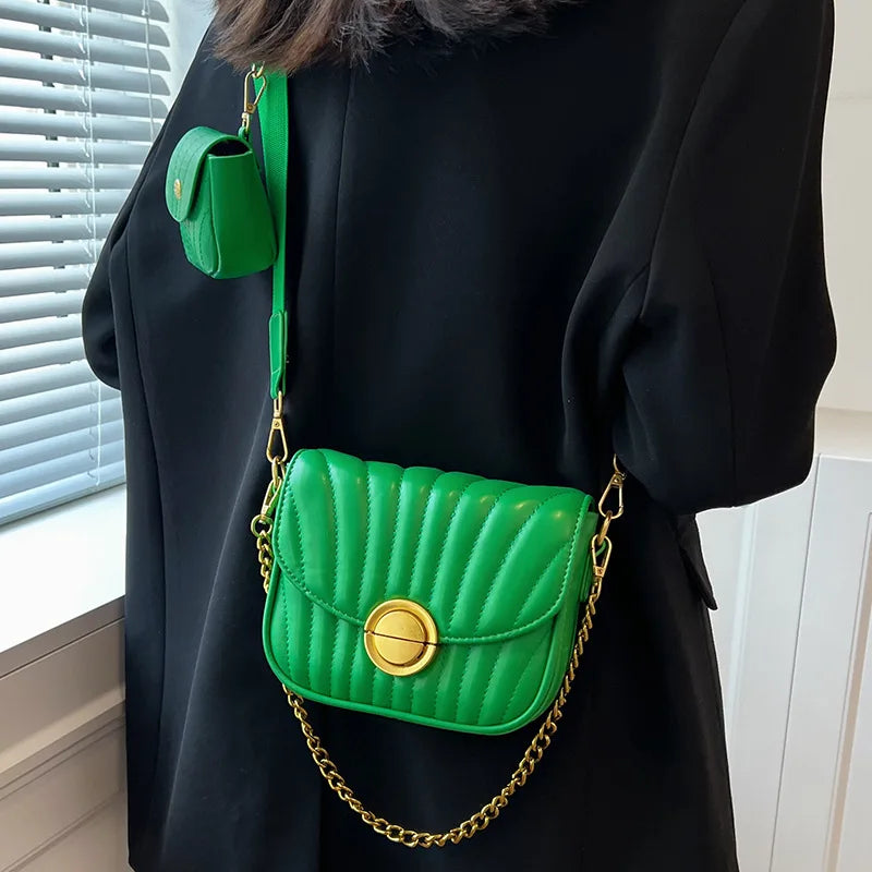 Summer Rhombus Saddle Bag Broadband Messenger Bag Women's Handbag