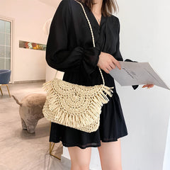 Summer Straw Bags Tassel Woven Handbags
