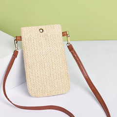 Summer Woven Bag Retro Portable Straw Woven Bag Messenger Handbag