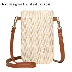 Summer Woven Bag Retro Portable Straw Woven Bag Messenger Handbag
