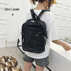 Transparent PVC Large Capacity Backpack for Women Men Casual Outdoor Beach