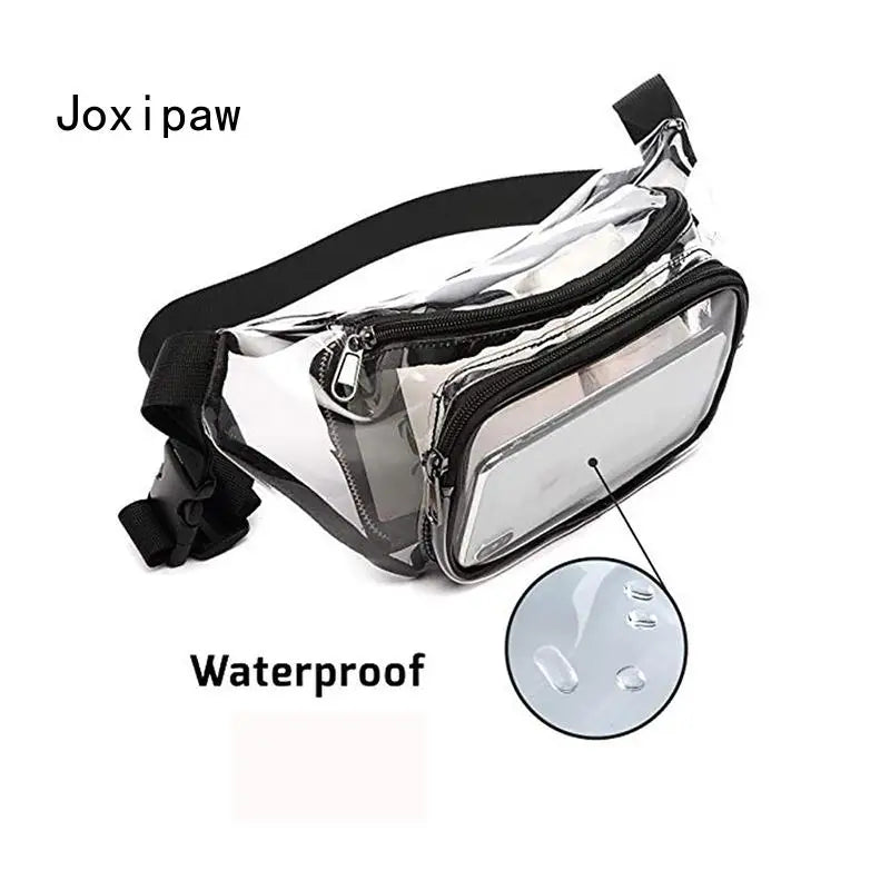 Clear PVC Beach Sports Waist Bag for Women
