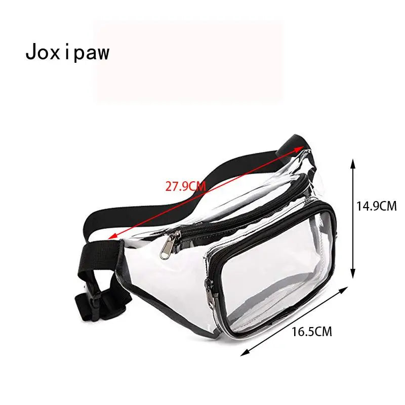 Clear PVC Beach Sports Waist Bag for Women