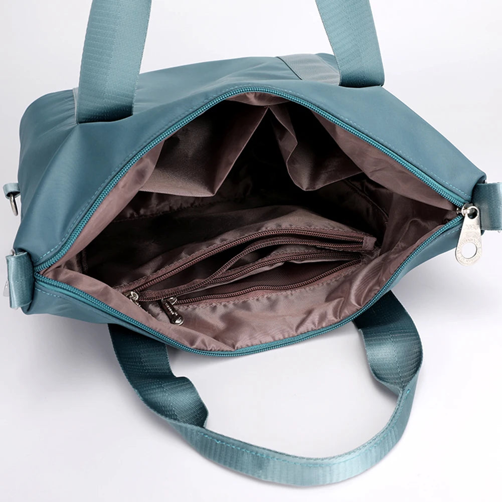 Travel Gym Duffle Bag for Women Men Nylon Shoulder Handbag