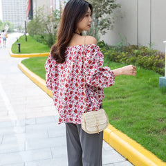 Straw Beach Shoulder Bag Small Messenger Crossbody Bag