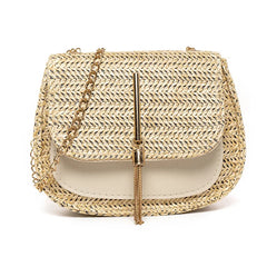 Straw Beach Shoulder Bag Small Messenger Crossbody Bag