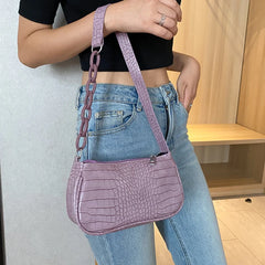 Women's PU Leather Milk Tea Sling Handbag