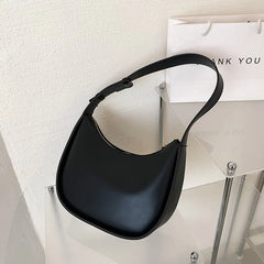 Women Underarm Bags Wide Shoulder Straps Solid All-match Handbags