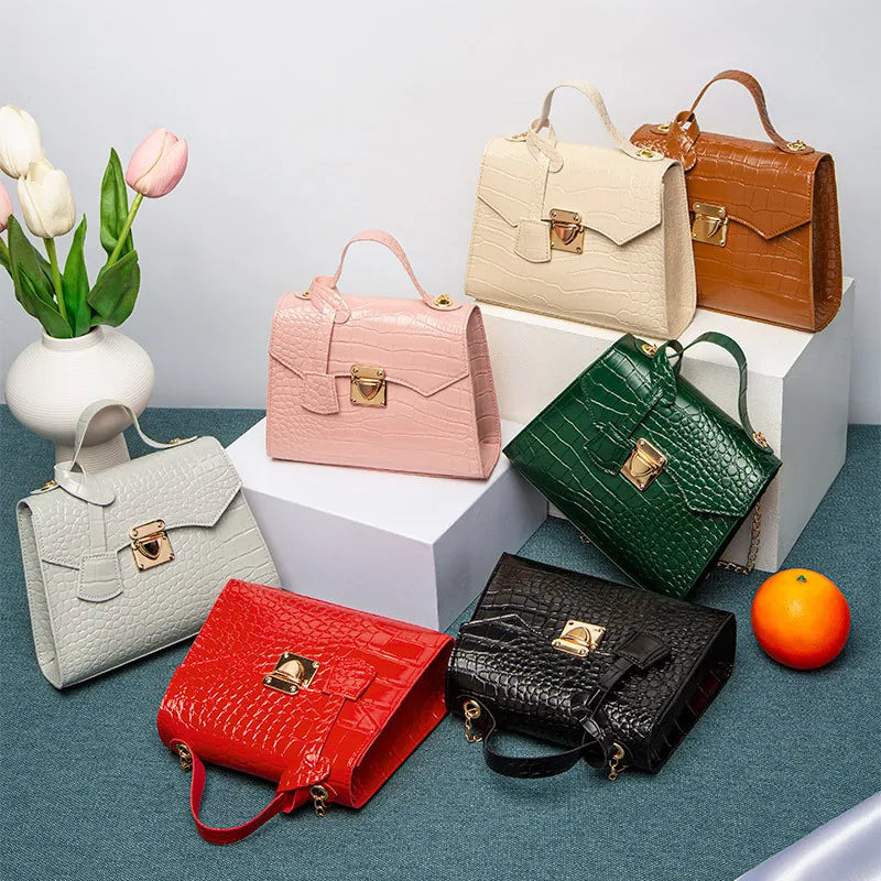 Crocodile Pattern Totes Handbag One-shoulder Messenger Bag