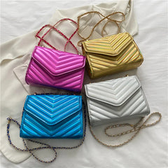Retro Rhombus Shoulder Bag Small Square Messenger Bag