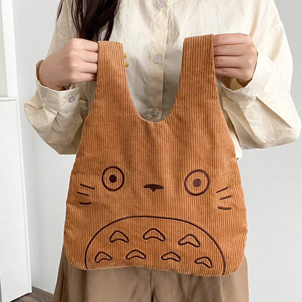 Ins Canvas Bag Corduroy Plush Handbag Leisure Small Bag