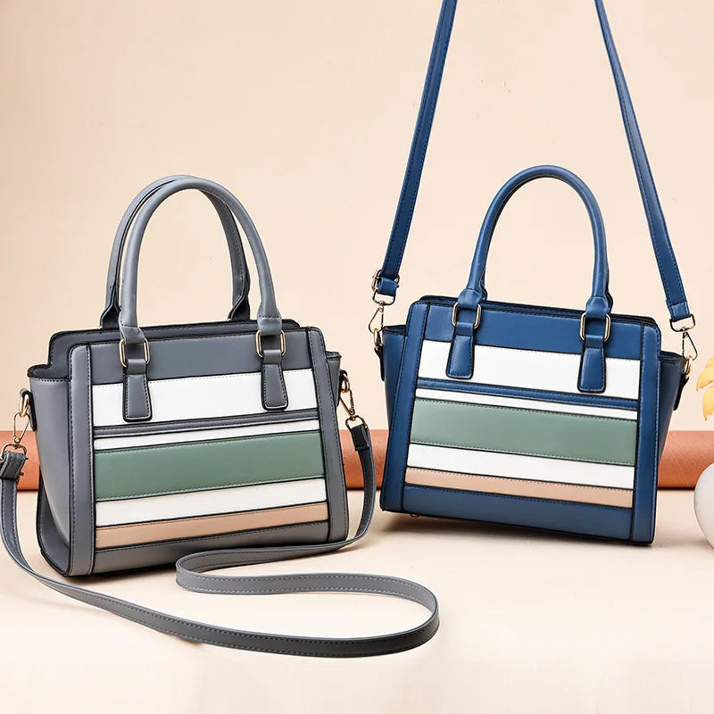 Fashion PU Leather Lady Handbag Large Capacity Messenger Shoulder Bag