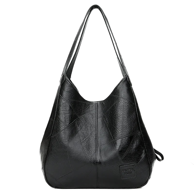 Vintage Leather Handbags Women Bags Large Capacity Tote Bags