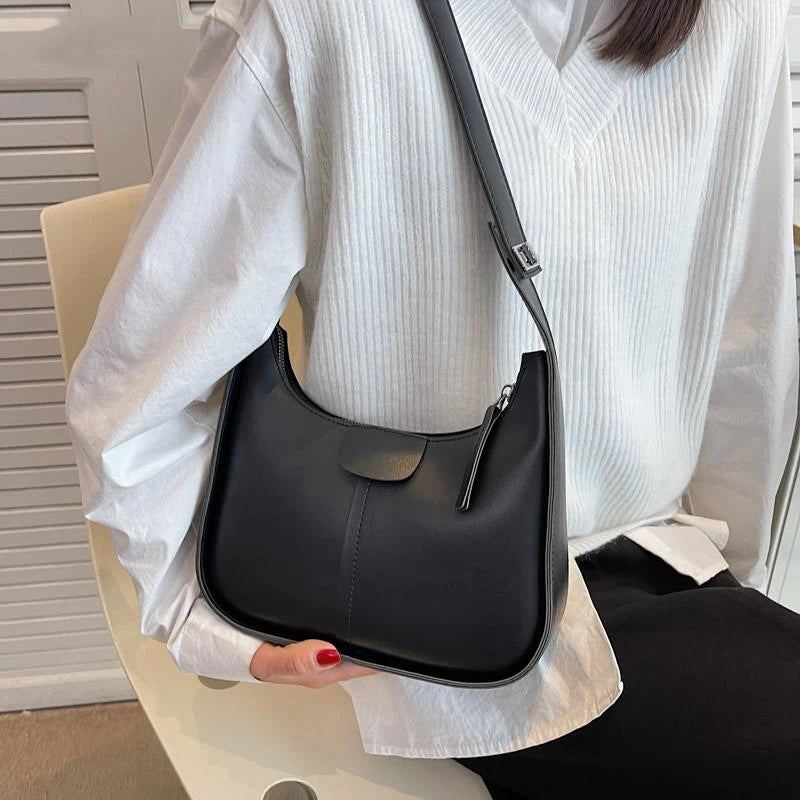 Vintage Shoulder Crossbody Bags for Women PU Leather Ladies Bags Clutch Brown