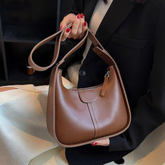 Vintage Shoulder Crossbody Bags for Women PU Leather Ladies Bags Clutch Brown