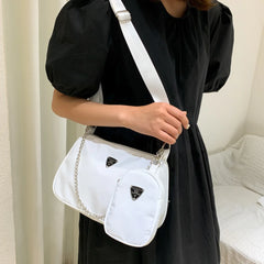 Vintage One Shoulder Crossbody Bag Chain PU Leather Women's Handbag