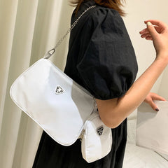 Vintage One Shoulder Crossbody Bag Chain PU Leather Women's Handbag