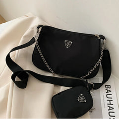 Vintage One Shoulder Crossbody Bag Chain PU Leather Women's Handbag