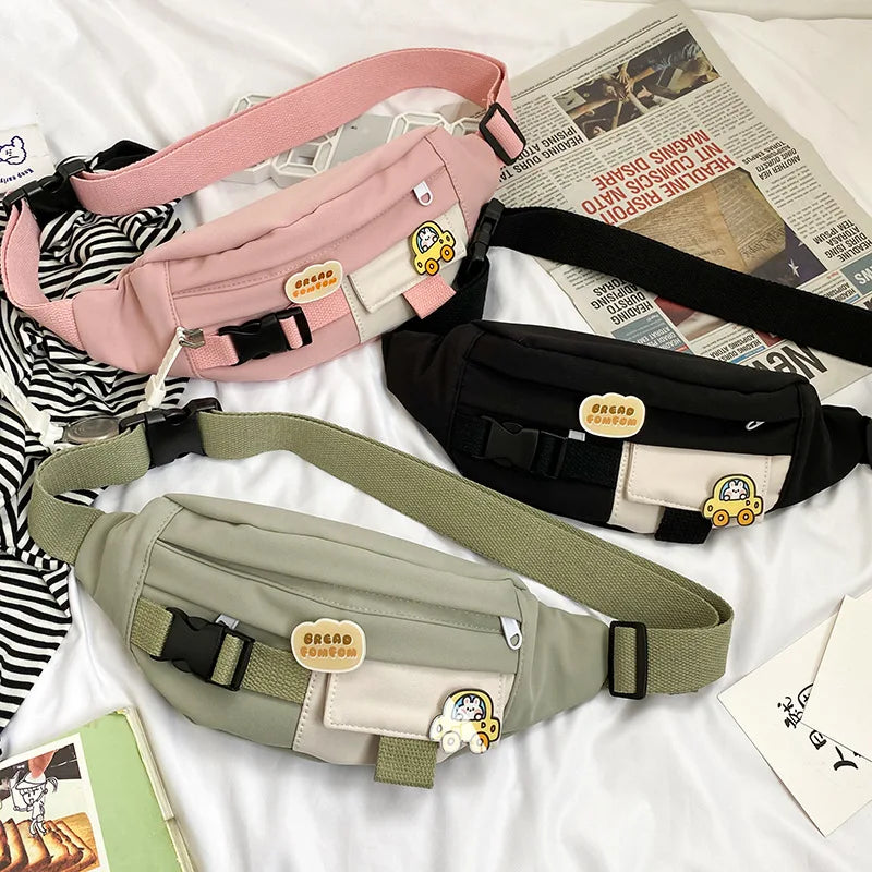 Canvas Waist Bag Leisure Fanny Pack For Women