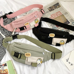 Canvas Waist Bag Leisure Fanny Pack For Women