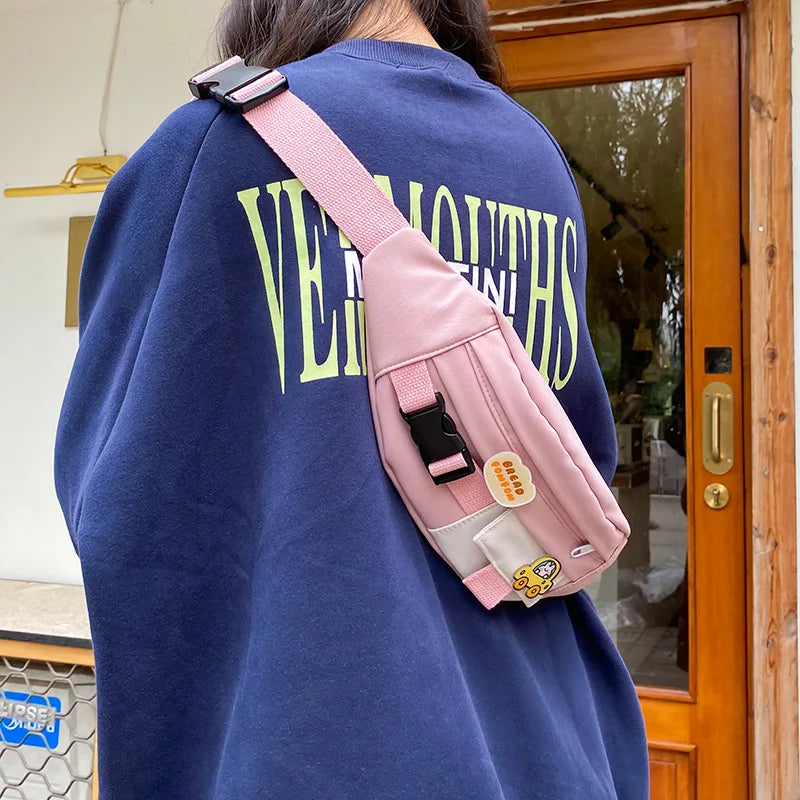 Canvas Waist Bag Leisure Fanny Pack For Women