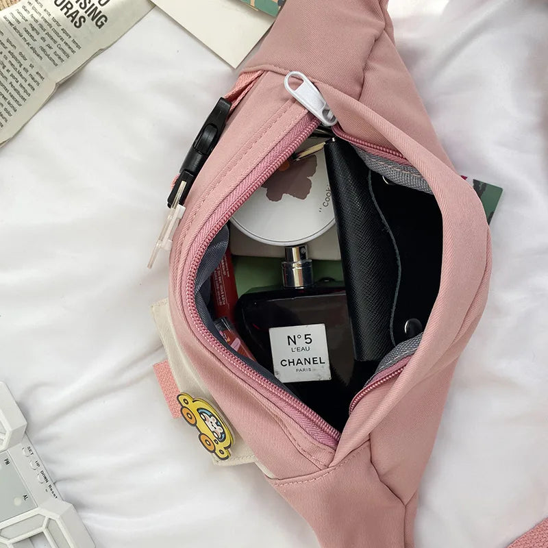 Canvas Waist Bag Leisure Fanny Pack For Women