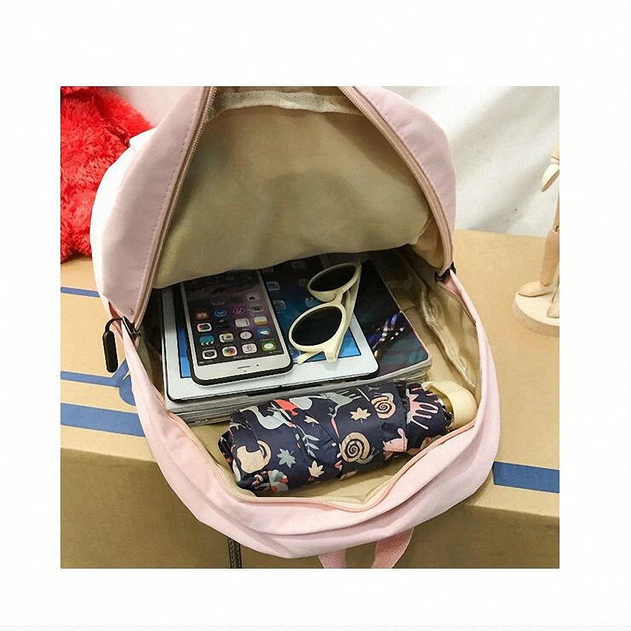 Waterproof Nylon Backpack for Women Travel Backpacks Female School Bag