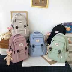 Waterproof Nylon Women Backpack Japanese Female Schoolbag